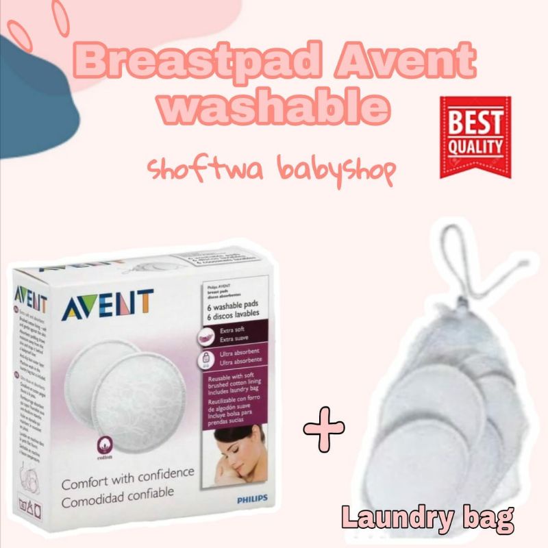 Breastpad Avent Washable Bisa di Cuci Ulang Bagus Lembut Nyaman Murah Bisa COD