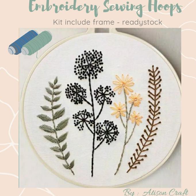 Banting Harga Diy Set Alat Sulam Kristik Jahit Dengan Hoop Kayu Frame Untuk Pemula - Eco 2