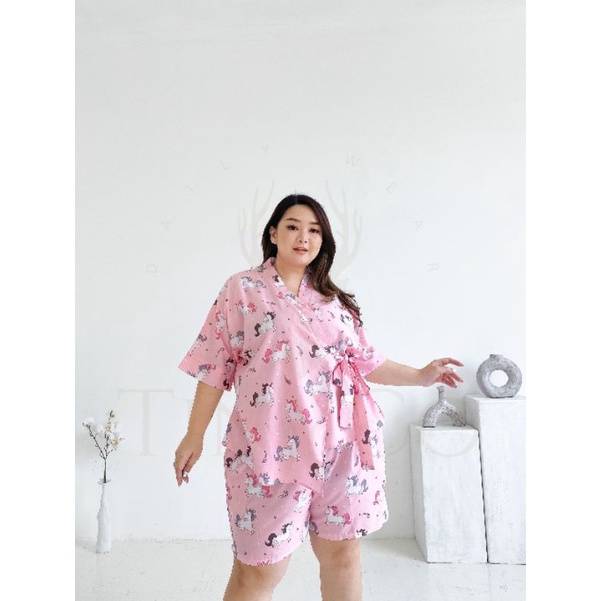 JUMBO KIMONO || UNICORN PINK