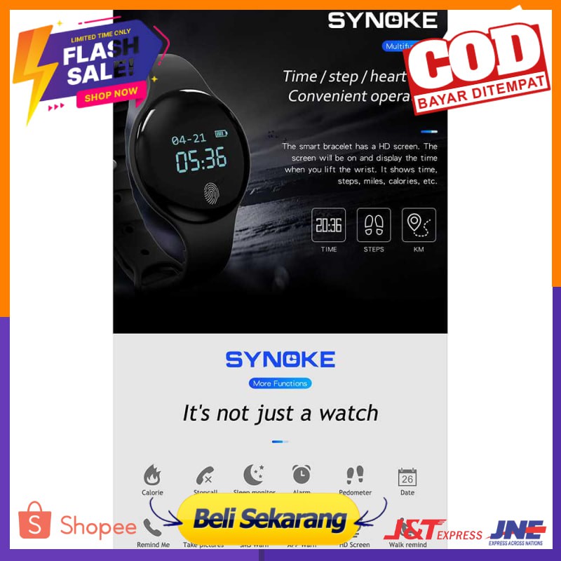 SYNOKE FitBand Jam Tangan Smartwatch Smartwatch Murah /Jam Tangan  Digital Pedometer- 9200