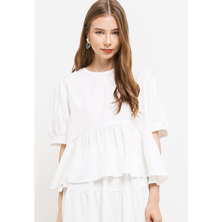Seven Level - Cherry Blouse - Putih
