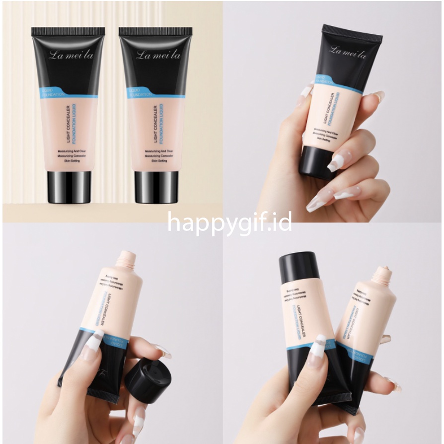 LAMEILA Light Concealer Foundation Liquid Berfungsi Menyamarkan Garis Halus Dan Noda Hitam LA148