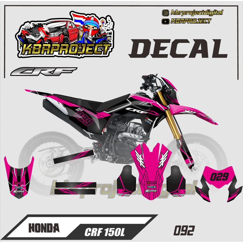 Decal Sticker CRF 150L Fullbody Bebas Custom Desain Decal Sticker CRF 150L Fullbody Bebas Custom Desain