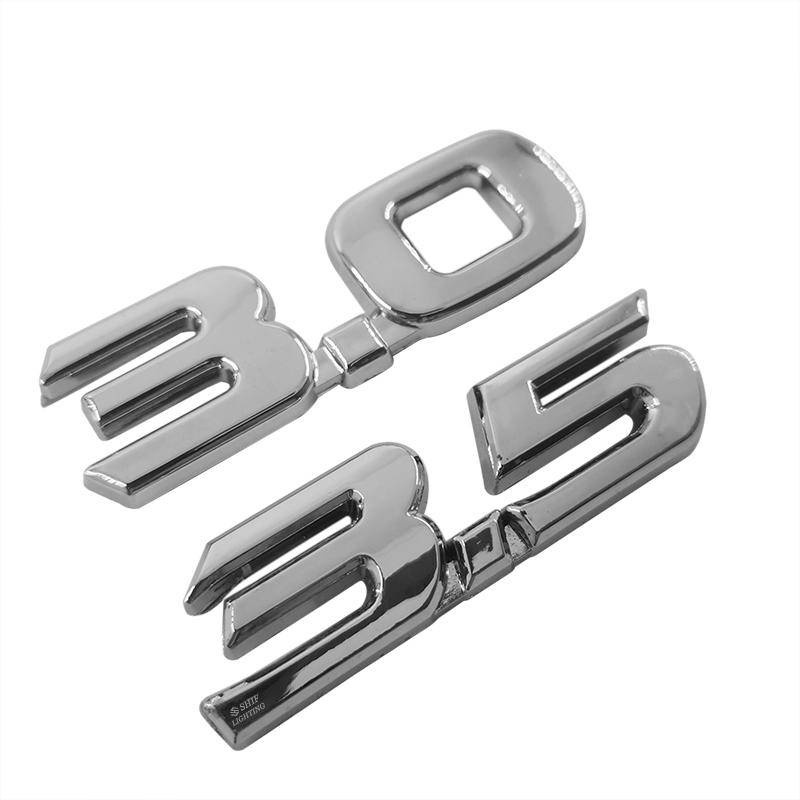 1pc Stiker Emblem / Badge Motif Tulisan Bahan Abs 3.0 / 3.5 &quot;Untuk Belakang Mobil