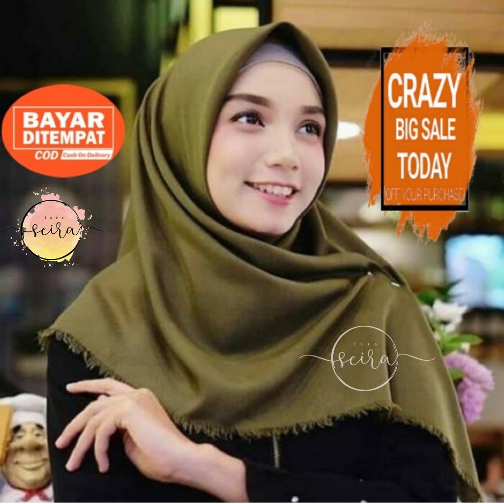 [BISA COD] Kerudung Rawis / Hijab / Jilbab Saudia Rawis Segi Empat Exclusive / Exclusively Murah (Bahan Tebal Adem Rawis Rapih)