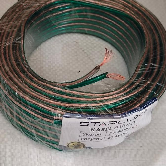 Kabel Listrik Transparan-Kabel Serabut 2X50 25Yard