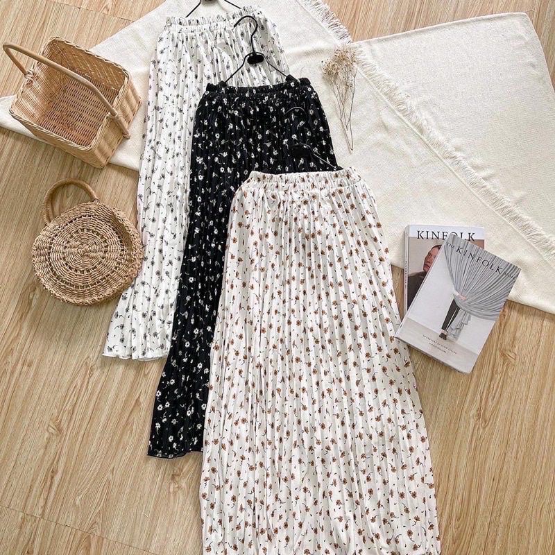 ROK PLISKET MOTIF KEMBANG MELATI // ROK PLISKET MOTIF DEWASA