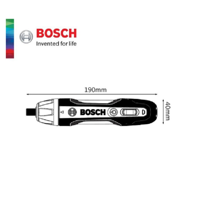 Bosch Cordless Screwdriver Obeng Baterai 3.6V GO Gen2