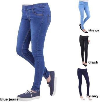 FWR - Celana Jeans pinggang karet | legging jeans /celana jeans karet wanita / celana legging