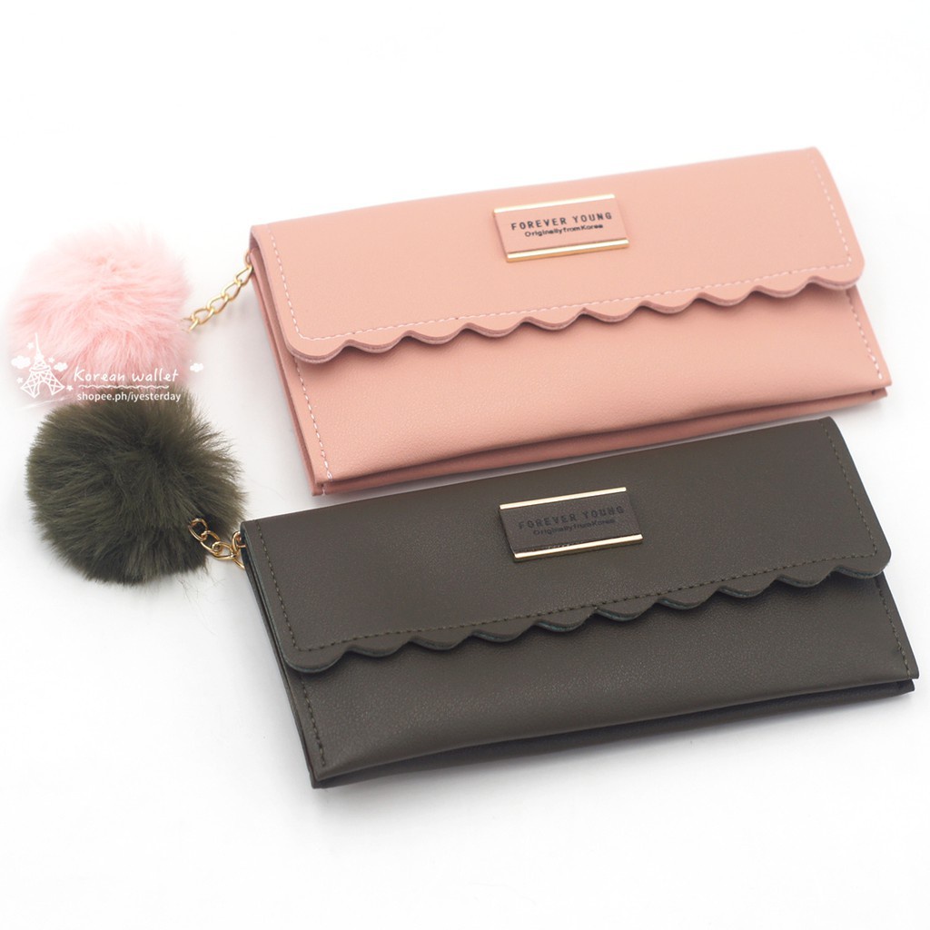 Tmall88 Dompet Panjang Wanita Free Pom-pom