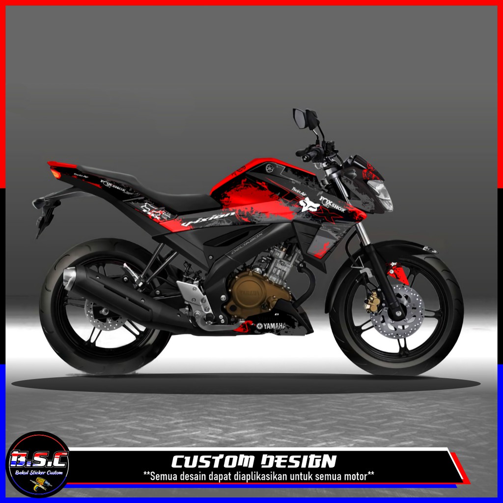 Sticker Decal FULL BODY Vixion R New Vixion Motif Fox Splash Red