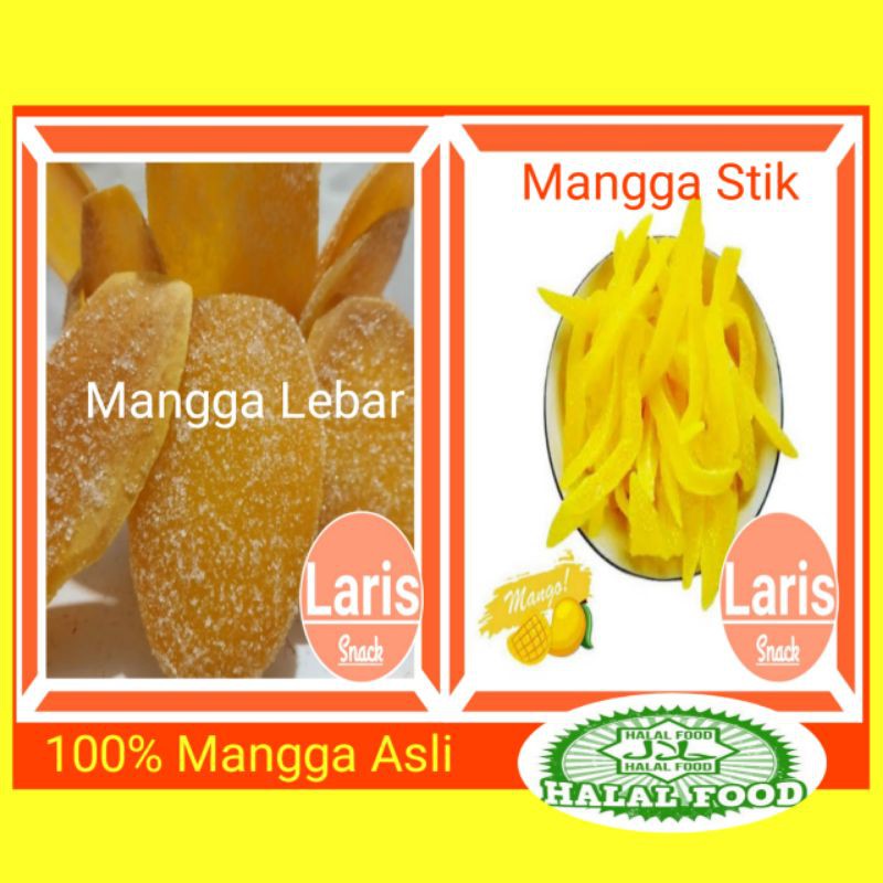 

Manisan Mangga ( Stik Panjang & Lebar ) Gula Mangga Asli / Buah Mangga Kering / Manga Dried Mango
