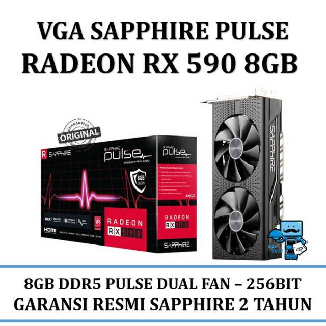 VGA sapphire radeon rx 590 8gb DD R5