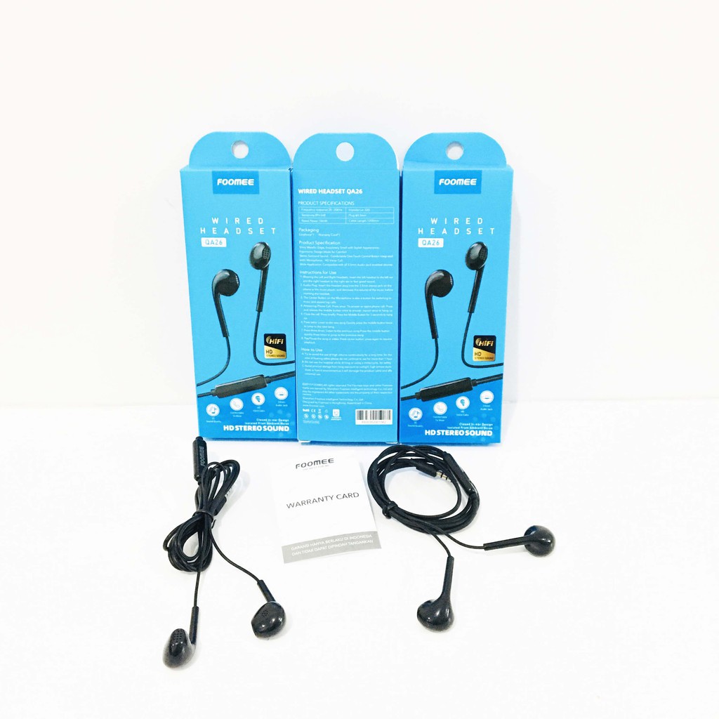 Headset Foomee QA26 Wired Earphone