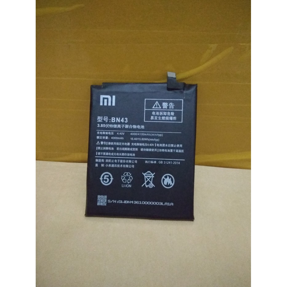 BATERAI XIAOMI REDMI NOTE 4X BN43 ORIGINAL 100% ORI BATRE BATTERY BN 43