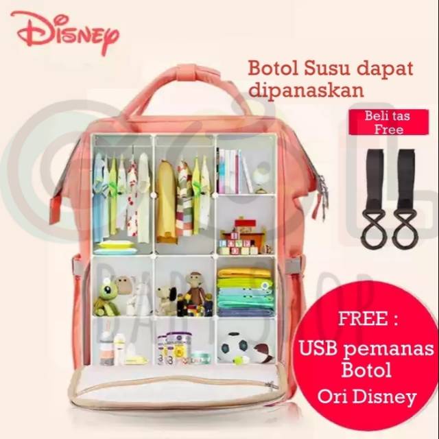 READY STOCK TAS RANSEL DIAPER DISNEY BAG BORDIR STAR ORIGINAL