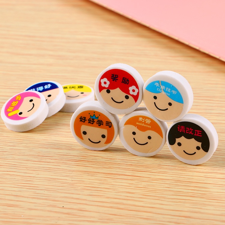 

Penghapus Pensil Bulat Motif Karakter / Eraser Pencil / ATK / Import / Murah