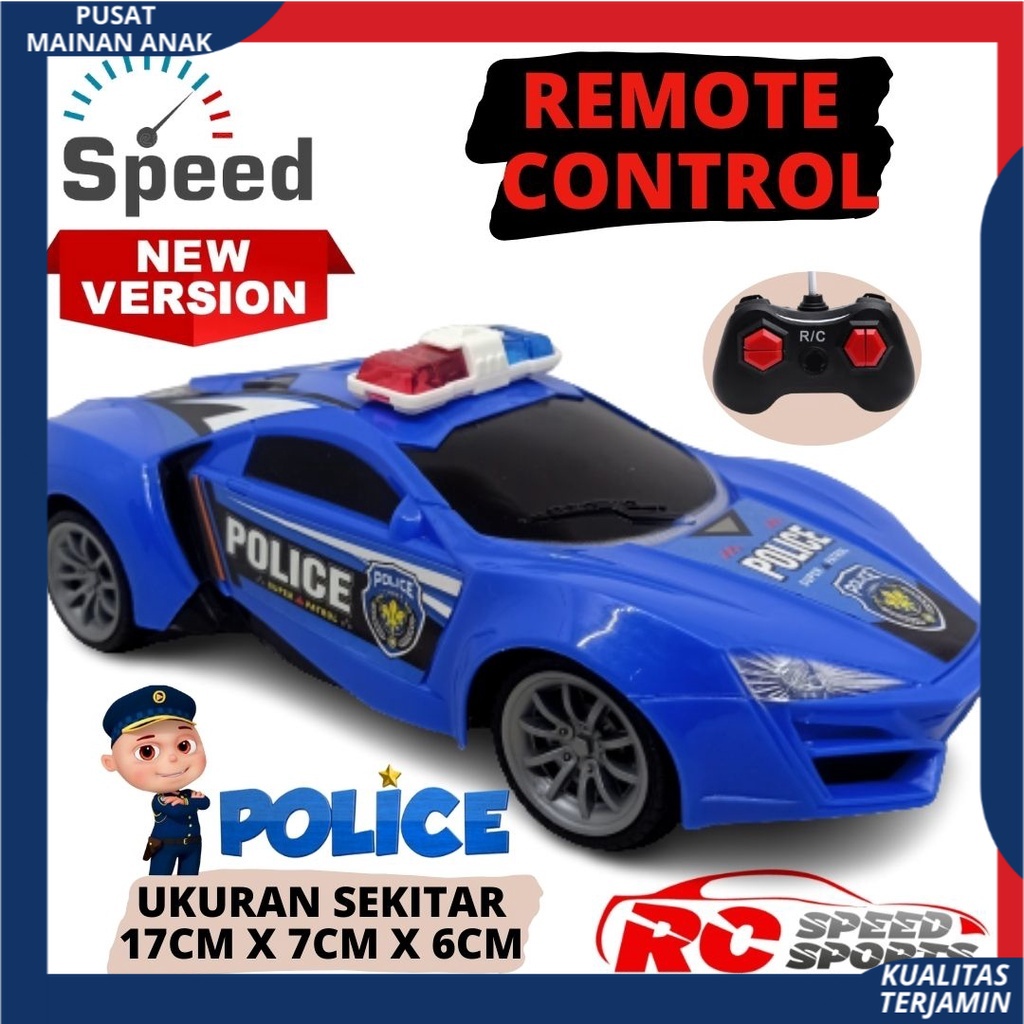 Mobil remote control Polisi | Mobil Remot kontrol Patroli Tahan Banting Racing Car New Version