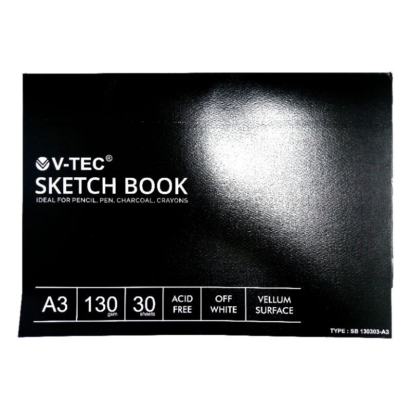

V-TEC SKETCHBOOK A3 VELLUM SURFACE 130GSM