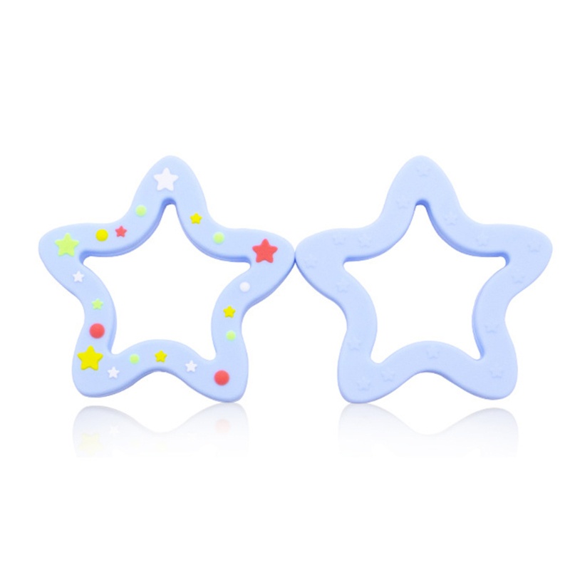 Mary Mainan Teether Bentuk Bintang Bahan Silikon Food Grade Untuk Bayi Newborn