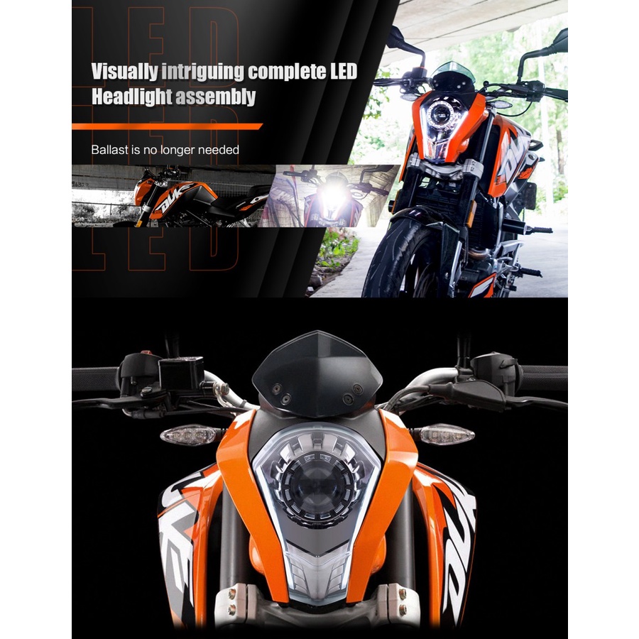 KENDMOTO LED HEADLAMP PROJECTOR KTM Duke 200 2012-2019