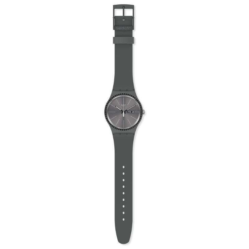 Jam Tangan SWATCH SUOM709 GREY RAILS ORIGINAL GARANSI RESMI SWATCH 2 TAHUN