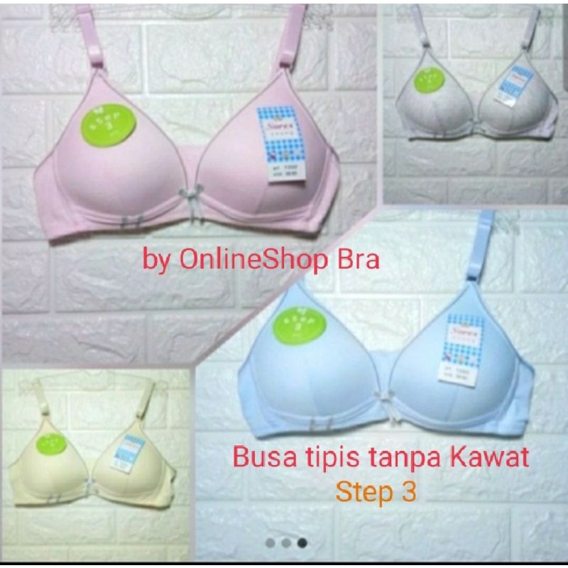 Bra Remaja Sorex Y.3322 Tanpa Kawat,Busa tipis, kain Katun,Step 3 rp.27000-rp.28900