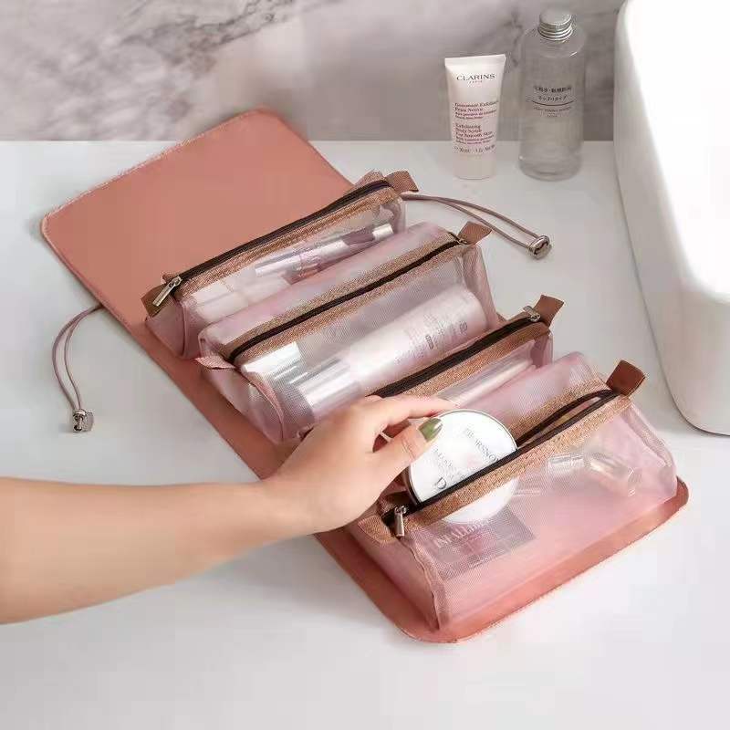 Tas Kosmetik 4 in 1/Tas Make Up/Make Up Tools Travel Pouch/Organizer Travel Bag