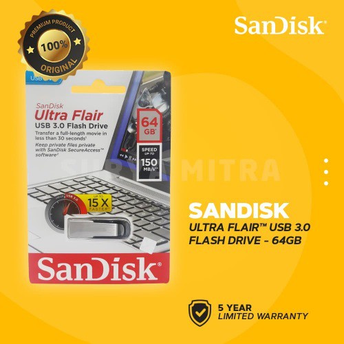 Flashdisk Sandisk Ultra Flair 64GB CZ73 3.0