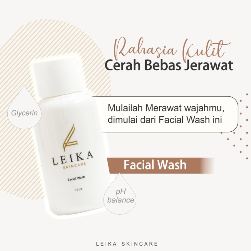 Facial Wash Leika Skincare Aman 100% Resmi BPOM | Leika Skin Care Sabun Pembersih Muka