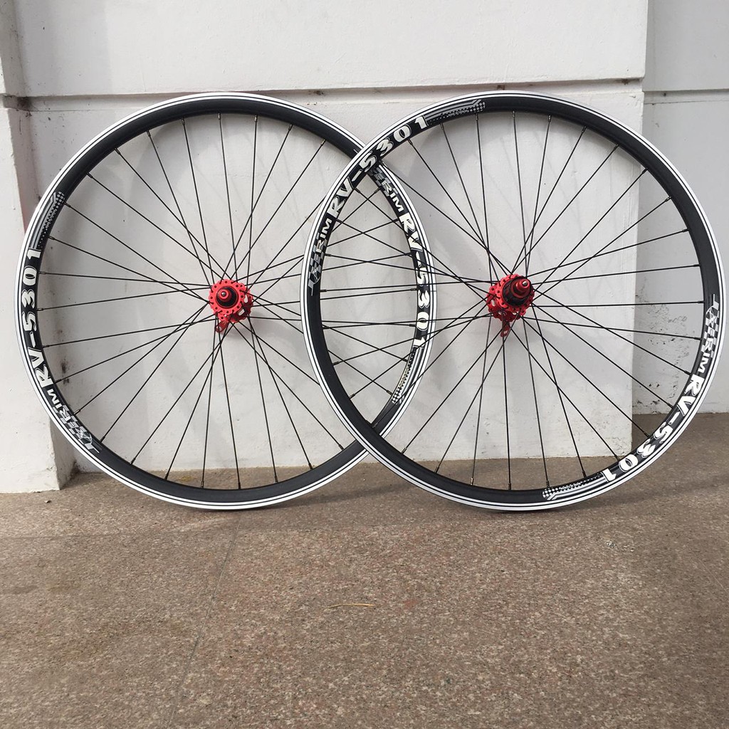 Wheelset 700c Alexrims Hub ARC Alloy Discbrake Rakitan wheelset velg
