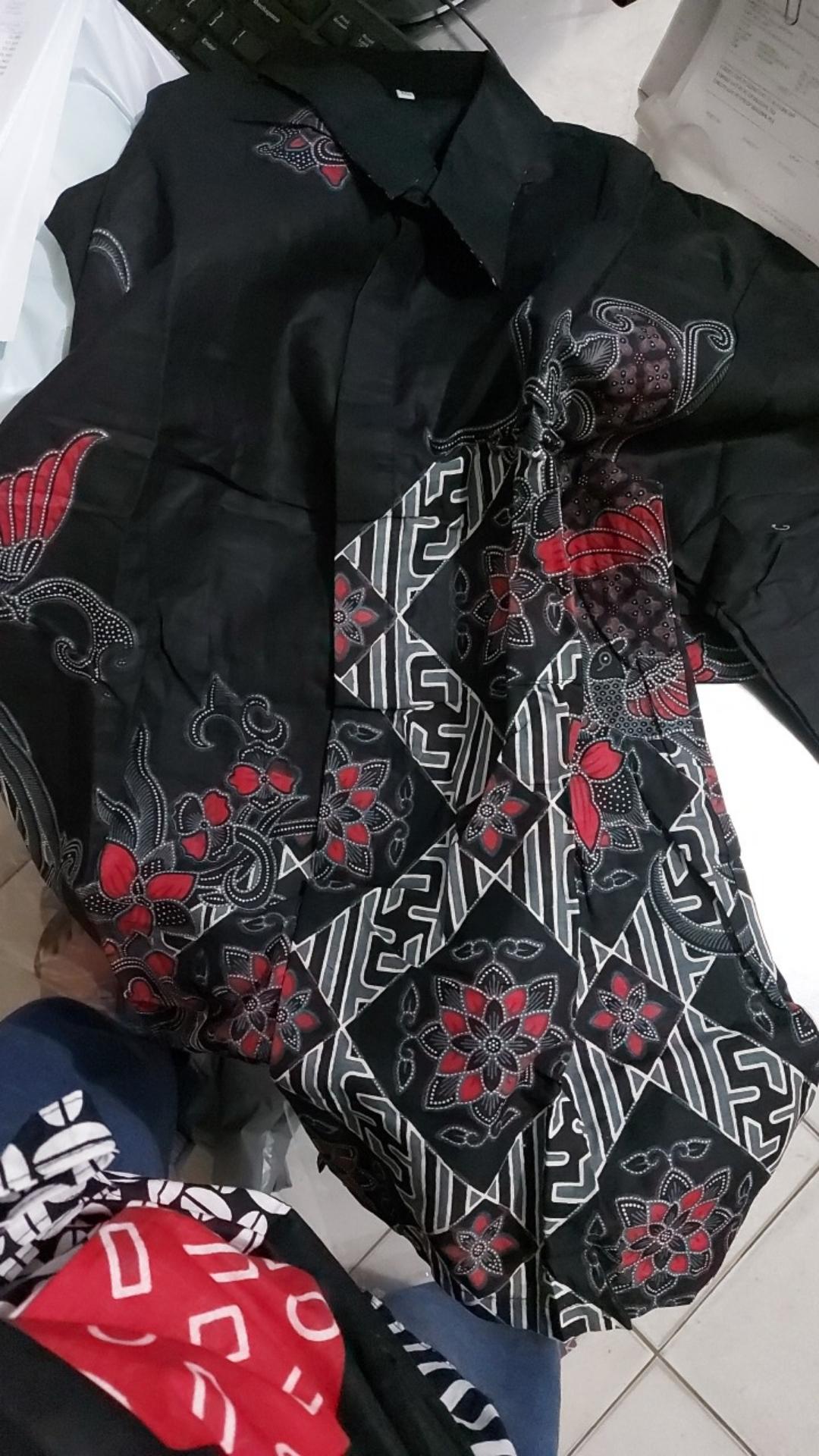 Batik Tunik Shibori Jumputan Terbaru Size S-2l / Hrb026 Yelbor Navbor / Biru Putih / Original..