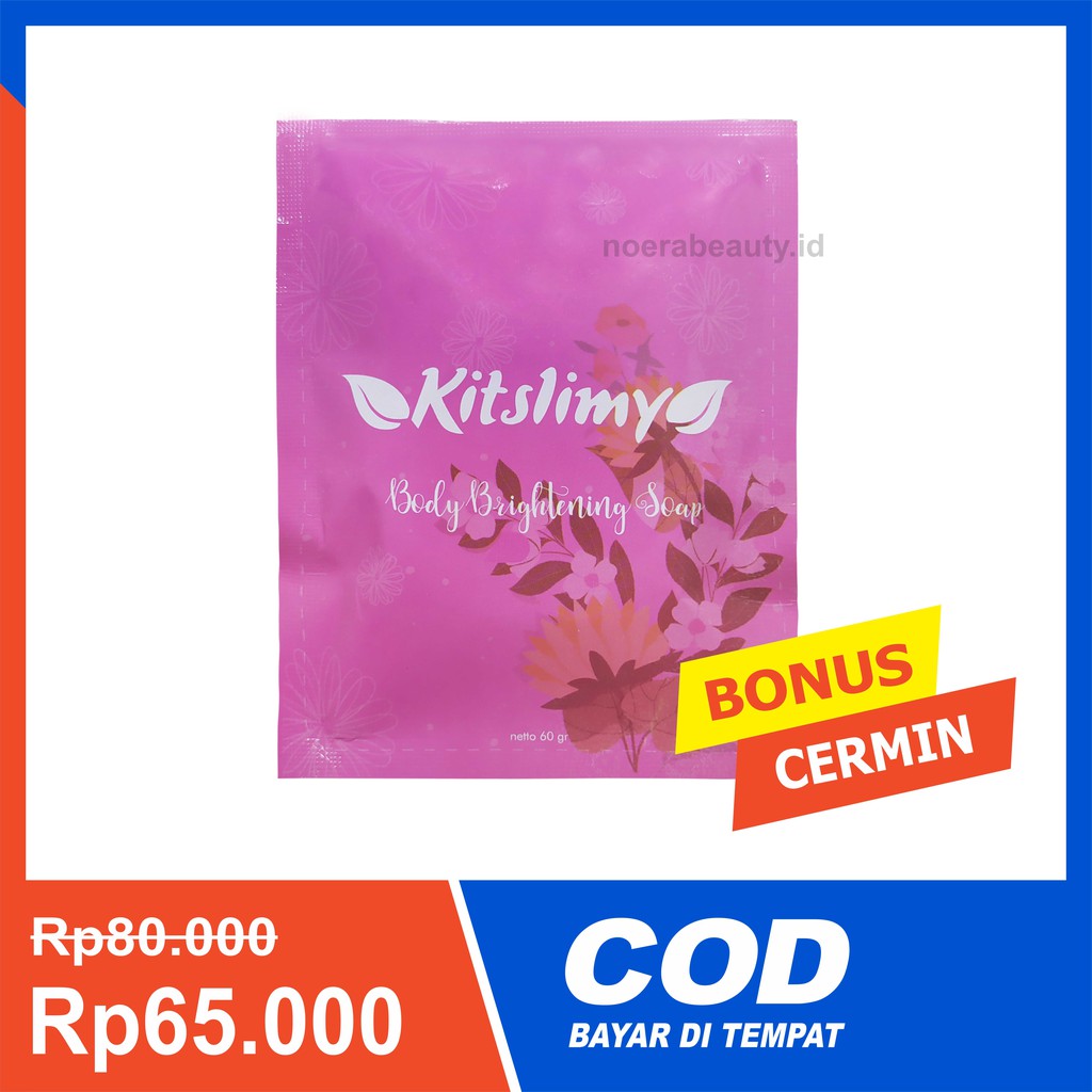 🟥KITSLIMY BRIGTENING WHITE SOAP - Sabun Pemutih Collagen Kitslimy Sabun Kolagen Kitslimy Original🟥