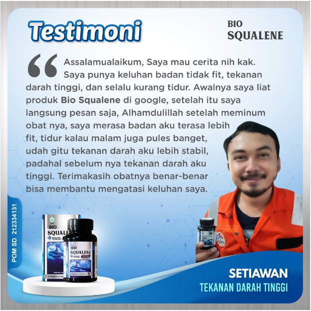 Obat Darah Tinggi, Lemak Darah, Kolesterol, Kolesterol Jahat, Obat Untuk Hipertensi, Penurun Tekanan Darah Tinggi, Kolesterol, Pusing, Dengan Bio Squalene Herbal Original Aman Untuk Menyusui Dan Ibu Hamil