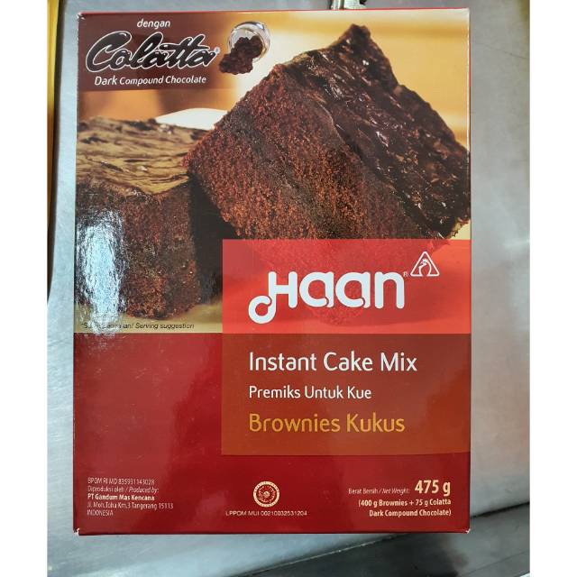 

Haan Instant Cake Mix Brownies Kukus 475gr