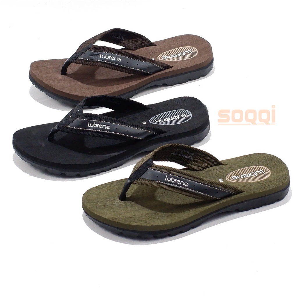 Sandal japit cowok sendal japit flat pria casual sandal flip flop original lubrene barrow 38-43