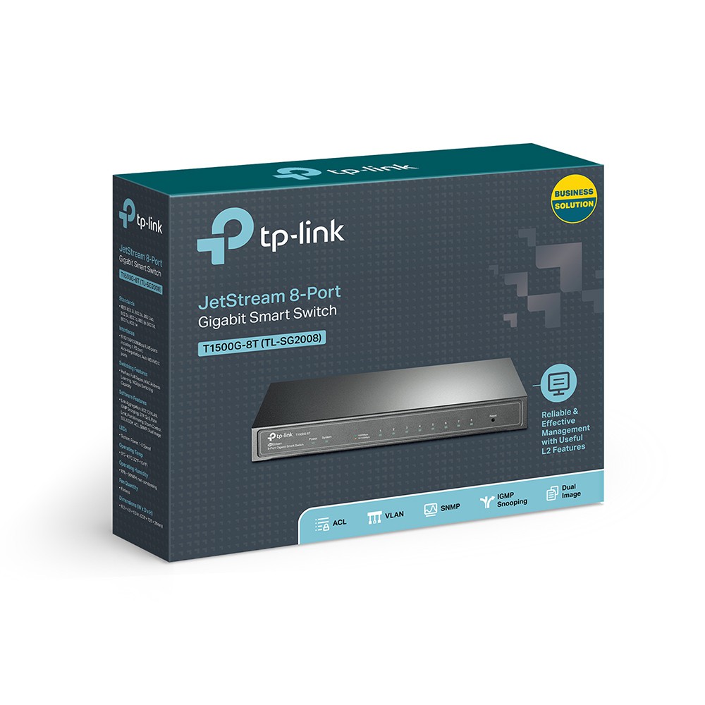 TP-Link Switch T1500G-8T 8Port Gigabit Smart Switch with 1 PD Port