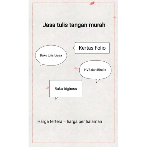 Jasa tulis tangan murah