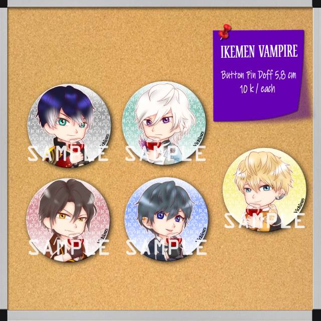 Button Pin Ikemen Vampire