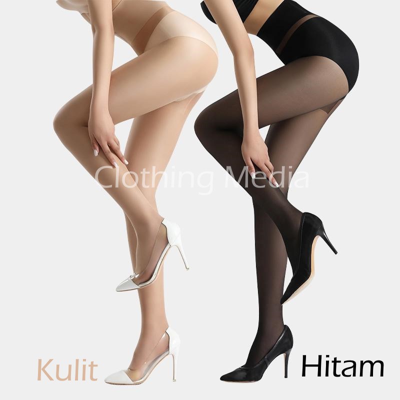 Pantyhose Bonas 15D Nice Wide Rib Stocking Celana High Waist Stoking Transparan