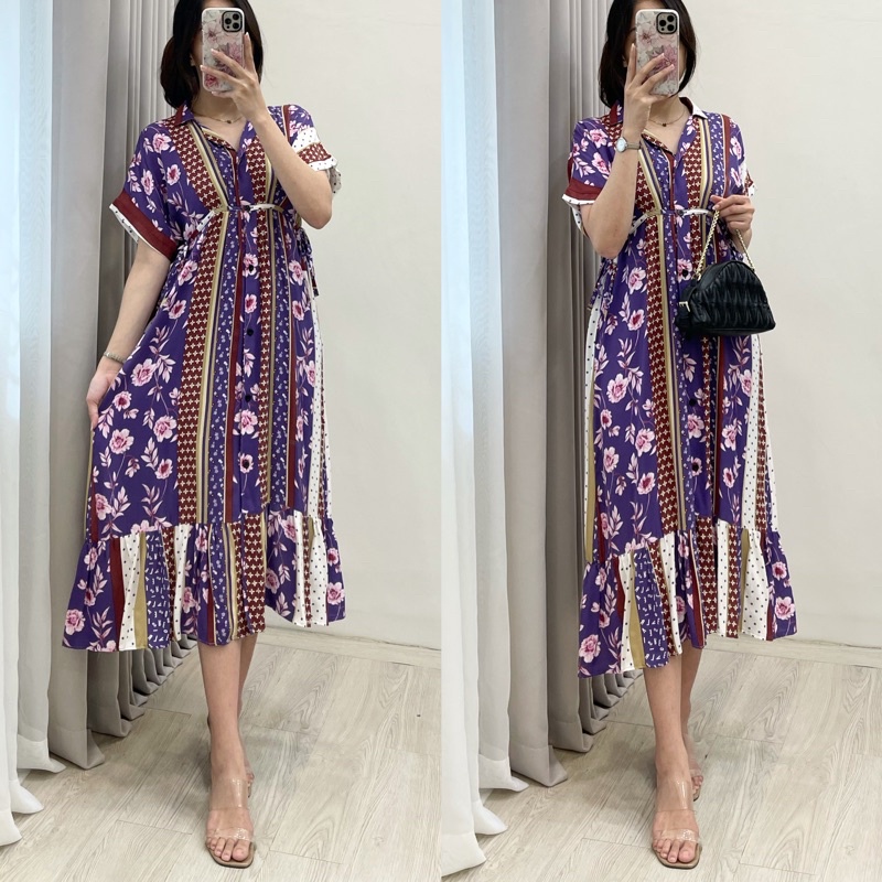 Daster Amariel Vibi Homewear-Vib: Shanghai Purple