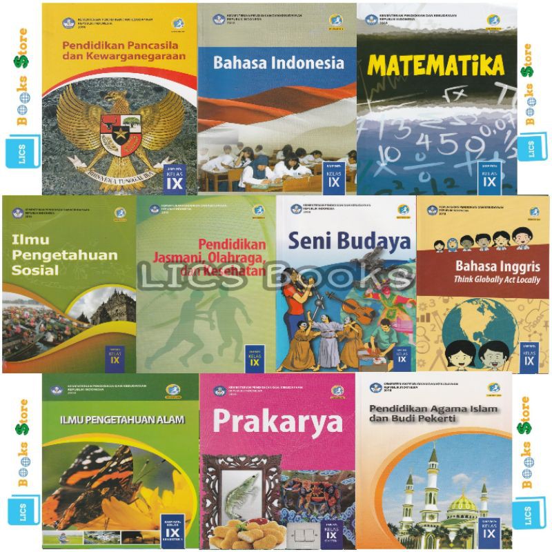 TERLENGKAP Buku Pelajaran Wajib SMP KELAS 9 Revisi 2018 Semua Mapel