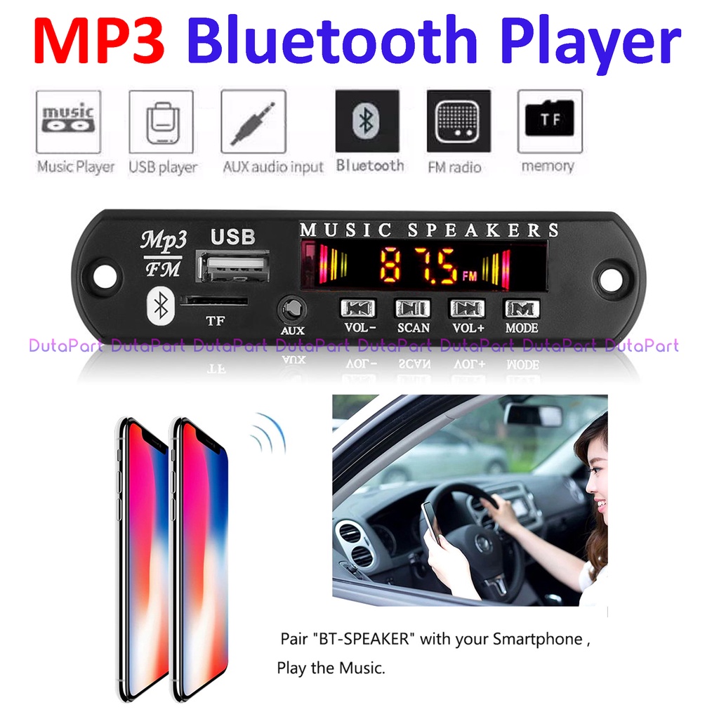 MP3 Bluetooth Player Module Modul Kit Radio FM USB TF SD AUX Remote