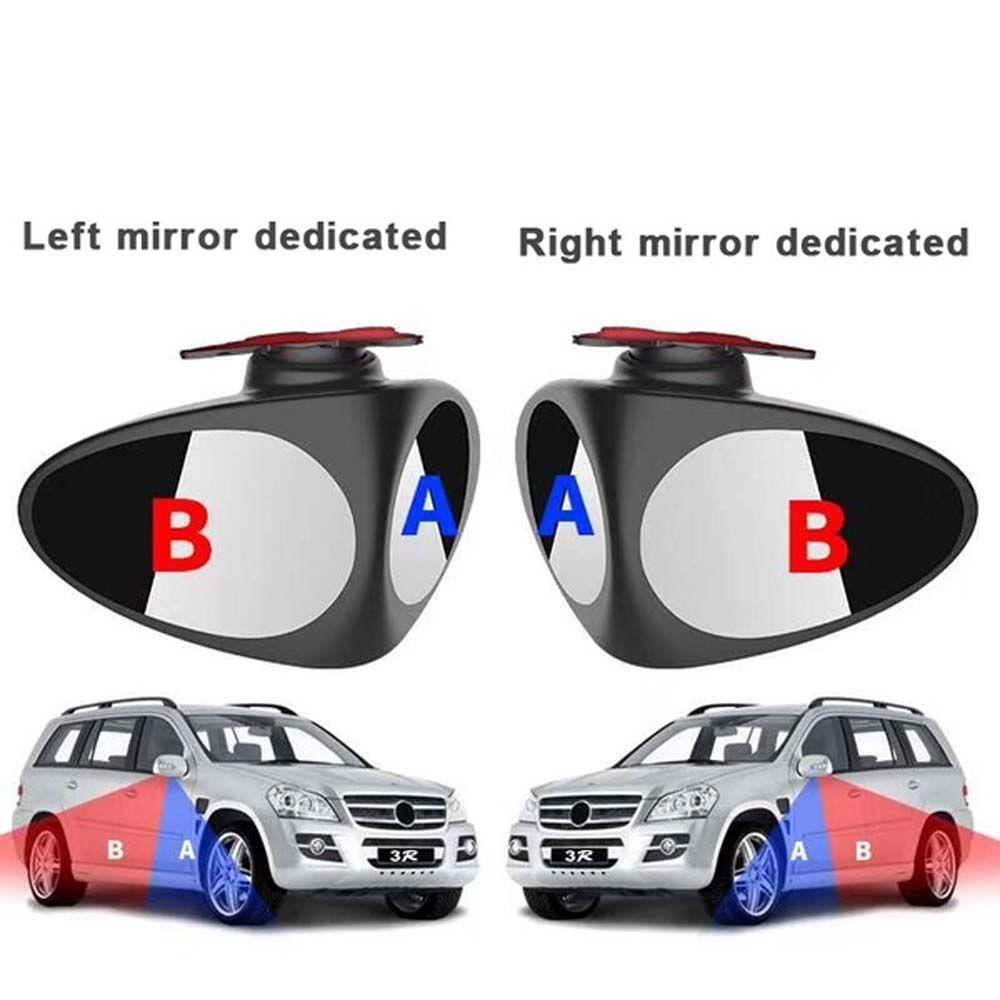 LANFY Car Blind Spot Mirror Universal 360 degrees rotation Spherical mirror 2 In 1 Wide Angle Mirror