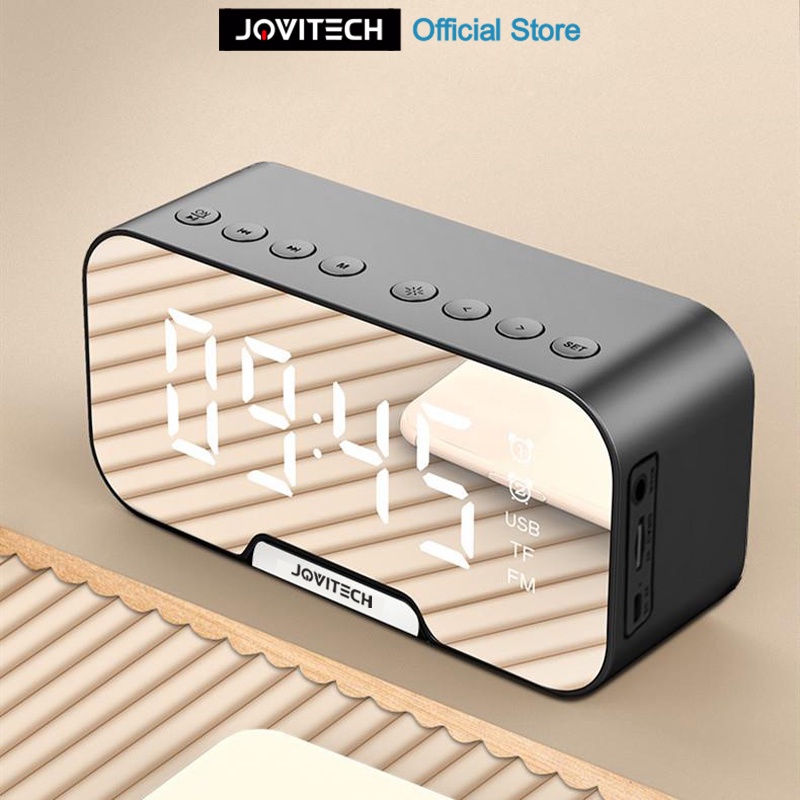 Jovitech Speaker Bluetooth 5.0 Jam Alarm LED Display Ultra Bass S10 Shopee Indonesia