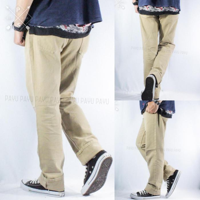 Celana Jeans Pria Panjang REGULER STANDAR Keren Berkualitas Cream