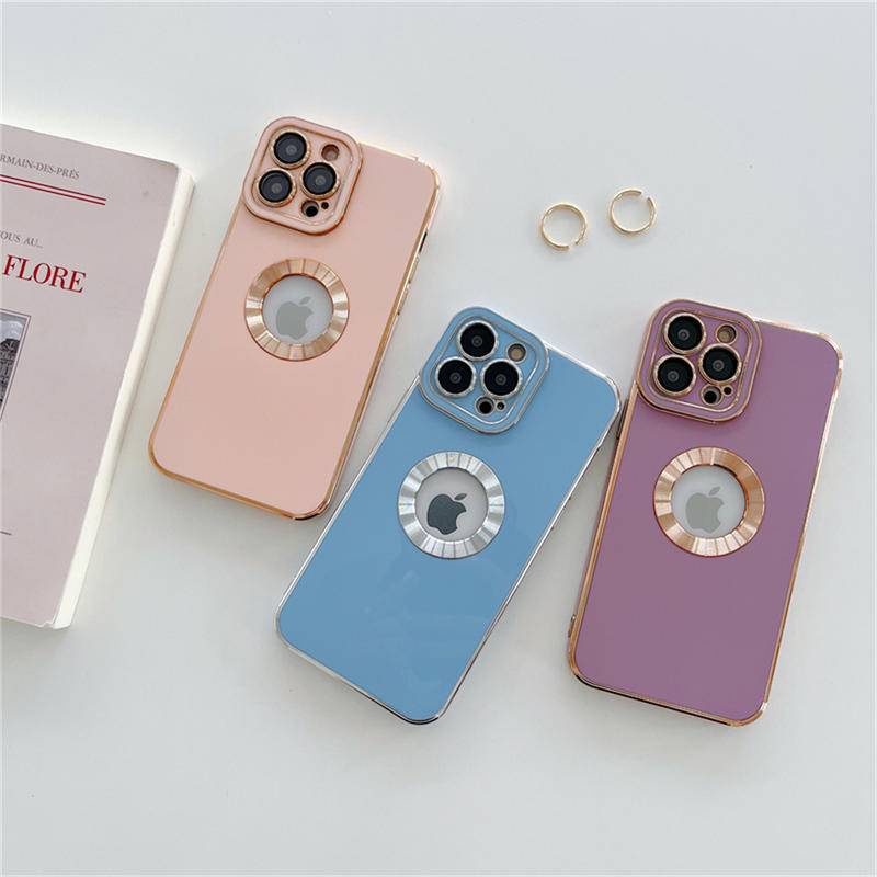 Case Pelindung Kamera Bahan Silikon Warna Polos Untuk iPhone 7 8 Plus SE 2020 2022 SE3 X XS Max XR