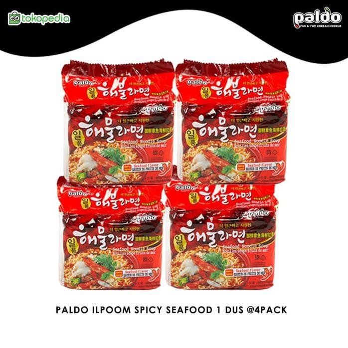 

PALDO ILPOOM SPICY SEAFOOD NOODLE FLAVOR (1 DUS) ISI 4 PACK- MIE KOREA