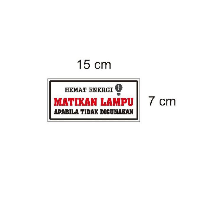 

Dapatkan Stiker Peringatan Matikan Lampu Hemat Energi Safety She Sticker Vinyl Ayo Beli