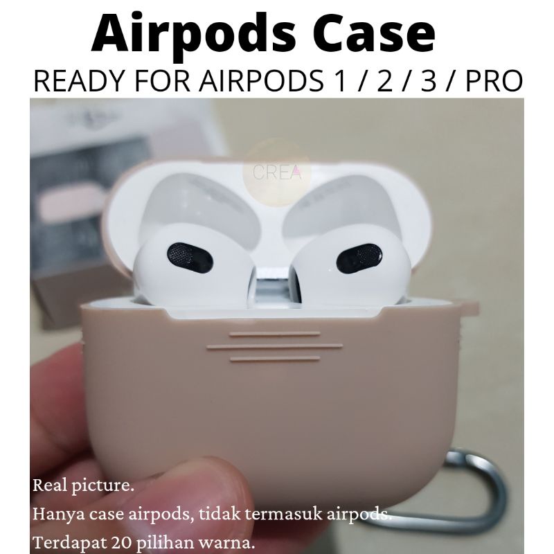 Case Airpods / Casing Airpods / Airpods Case Bahan Soft - Silk Macarone - Warna Pastel / Pastel Colo